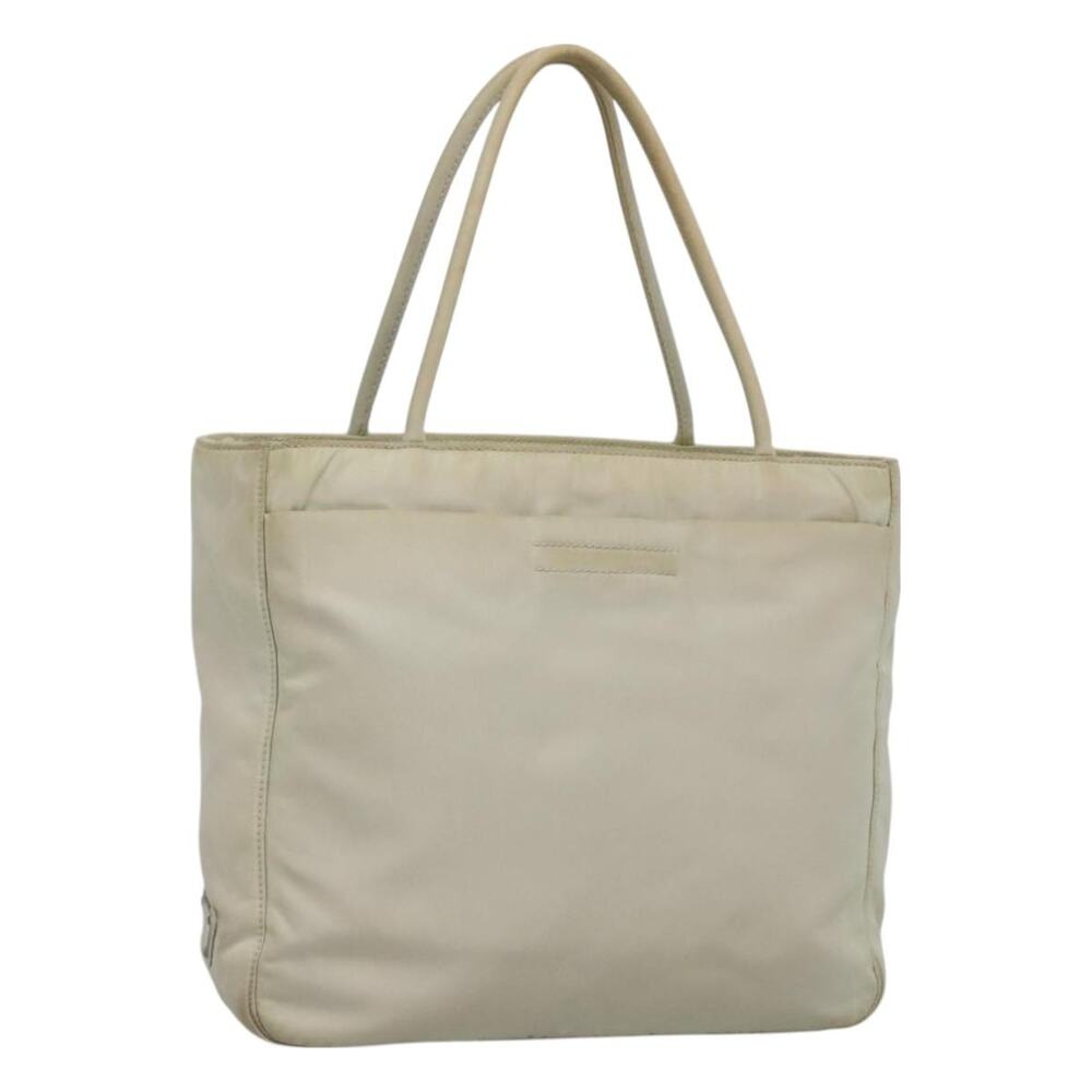 PRADA Hand Bag Nylon White
